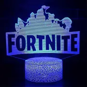 Fortnite 3D Remote Control Night Light Bedroom Touch Sensor 7 Colors Changing Table Lamp Home Decor A