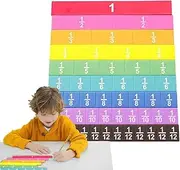Fraction Teaching Tiles - Math Fraction Teaching Tiles for Children,Improve Fine Motor Skills Preschool Kids Home Education Activity for Girls, Boys