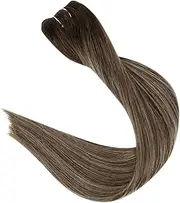 Hair Extension Hair Weft Invisible Hair Bundles Ombre Color 100g Skin Weft Double Machine Weft Sew in Hair Extensions Remy Hair by HUANGYUZHENZHI (Color : 2 8 2, Length : 14 inches)