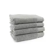4pc Onkaparinga Avalon Bathroom Towels Set 550GSM 69x140cm Cotton Warm Silver