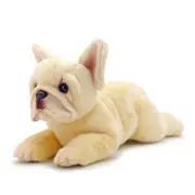 NINI & QUINO French Bulldog Cream Lying Down Plush Toy, Size 15.7in, Weight 310g
