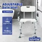 Bath Shower Chair Seat Adjustable Bathtub Safety Aid Stool Bench w/ Armrests