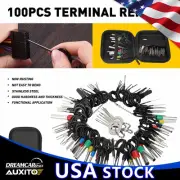 100Pc Pin Ejector Extractor Wire Auto Removal Terminal Connector Puller Tool Kit