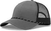 [Hatwell] Womens and Mens Trucker Baseball Cap, Adjustable Mesh Snapback Golf and Sun Hat with Brim Cord Decoration