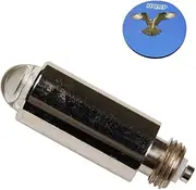 HQRP 3.5V 2.5W Halogen Bulb for Welch Allyn 41100/41101 / 43300 Transilluminator, 28100 Tongue Blade Holder, 73500/74710 3.5V Handle Adaptor Replacement + HQRP Coaster