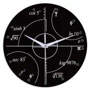 Creative Mathematics Wall Clock 3D Wall Clock For Home Office Decorations A BLACK COLOR