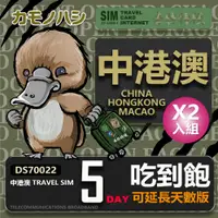 在飛比找PChome24h購物優惠-【鴨嘴獸 旅遊網卡】Travel Sim 中 港 澳 網卡 