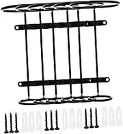Cabilock Elegant Wine Organizer 6pcs Iron Wine -Mounted Wine Storage Rack for Home Office