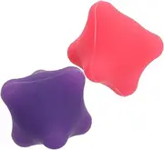 FRCOLOR Sets Hand Massage Ball Hexagonal Massage Ball Silicone Palm Massager Portable Muscle Massager Tool for Hand Therapy Exercise Relief Pcs