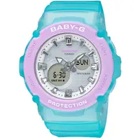 在飛比找蝦皮商城優惠-【CASIO】卡西歐 BABY-G粉嫩色調與果凍材質粉藍色錶