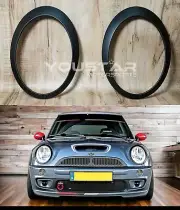EXPRESS Satin Matt Black NON XENON Headlight trims for MINI Cooper R50 R52 R53 (for: Mini)