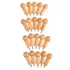 20 Sets Wooden Hook Coat Roundwooden Listing Hanging Rack Baby