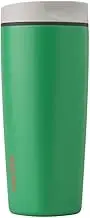 Owala SmoothSip Slider Insulated Stainless Steel Coffee Tumbler, Reusable Iced Coffee Cup, Hot Coffee Travel Mug, BPA Free 20 oz, Sour Apple