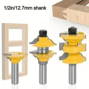 3pcs/set 1/2 Inch Shank Router Extension Tenon Drill Bit Set For Entry Door...