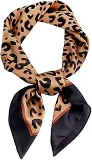 [GERINLY] Leopard Print Chiffon Scarf Animal Pattern Neck Wrap