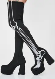 [Trickz N' Treatz] Bare Bones Thigh High Boots
