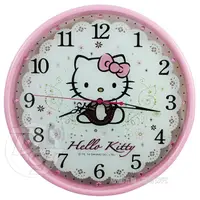 在飛比找PChome24h購物優惠-HELLO KITTY 甜蜜粉超靜音掛鐘 JM-W598KT