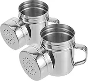 Zerodeko 2Pcs Stainless Steel Flour Sifter with Handle Versatile Baking Powder and Sugar Shaker Elegant Seasoning Containers for Compact Design for