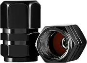 Tire Valve Caps (10-Pack) Universal Stem Covers for Cars, SUVs, Bike and Bicycle, Trucks, Motorcycles | Heavy-Duty | Airtight Seal | Hexagon Design| Light-Weight Aluminum Alloy | Screw-On
