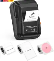 T50M Pro Bluetooth Label Maker Machine with 3 Tapes, Wide Waterproof Label, Vers