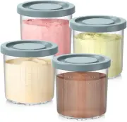 For Ninja Creami Pints and Lids-4 Pack, 16OZ Container Compatible with NC299AMZ