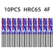Tooleye HRC65 Carbide End Mill 4 Flutes Milling Cutter Cutting Tool CNC Maching