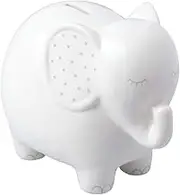 Pearhead Ceramic Elephant Money Bank, Baby Keepsake, White