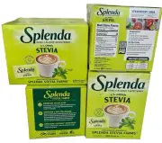 SPLENDA Stevia Zero Calorie Sweetener, Sugar Substitute Packets – 400ct Lot X4