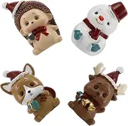 4pcs Rv Decoration Accessories Christmas Decoration Christmas Tree Ornament Christmas Charms for Jewelry Christmas Suits Mini Christmas Ornaments Micro Landscape Ornaments Resin