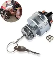 Ignition Switch with Key,Professional 12V 4 Position Ignition Key Switch Fits Most Car,Truck,SUV,Tractor,Forklift,Universal Car Accessories Ignition Lock Cylinder