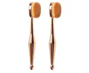 2pcs Makeup Brushes Oval Makeup Brush , Toothbrush Curve Make Up Tools