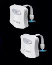 Toilet Night Light 2Pack by Ailun Motion Sensor Activated LED Light 8 Colors