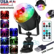 USB Disco Party Lights Strobe LED DJ Ball Sound Activated Bulb Dance Lamp+Remote
