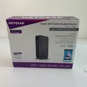 Netgear N300 C3000 340 Mbps 2.4 GHz WiFi Cable Modem Router C3000-100NAS Sealed
