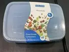 4 Pcs Plastic Square Container Large to Small Microwave Safe Free Shipping