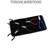 6 Piece Dimple Plier Kit With Flat And Hooked Jaws With Storage Pouch