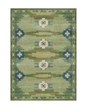 150' x 215' | Machine Washable Runner Rug | Kid & Pet Friendly | Indoor Rug | Annika Green Rug | Ruggable