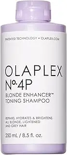 Olaplex No. 4P Blonde Enhancer Purple Toning Shampoo, Repairs, Hydrates, & Brightens All Blonde, Lightened, & Grey Hair, 250ml