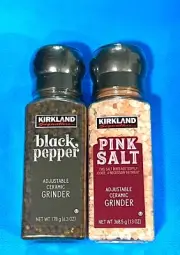Kirkland Salt and Pepper Set with Grinders (Pack of 2) New