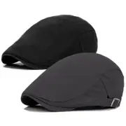 Newsboy Cap for Men Flat Hats Adjustable Breathable Irish Caps Cabbie Ivy Dri...