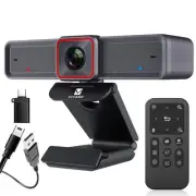 4K Webcam with AI-Powered Framing,Remote Control Web Camera/10X Digital Zoom ...