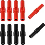 10 x Banana Socket 4 mm Red and Black Adapter Female Connector Coupling Jack HiFi for 4 mm Banana Plug Connector Extension Adapter Multimeter Speaker