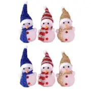 Set Of 6 Bright LED Snowmen Display Ornament For Ages Festival Decoration