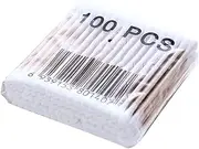 100PCS Double-Headed Cotton swabs with Wooden Handles are Suitable for Household Ears to Clean The nostrils, Make-up, Remove Makeup, Apply Care and Clean Precision Instruments