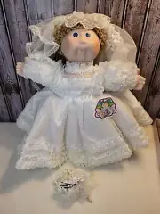 Cabbage Patch Applause Porcelain Bride Carleen Michelle 16in Doll Limited W/ COA
