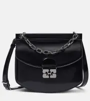 [Ganni] Ganni Apo-G Small faux leather crossbody bag One Size black