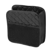 Car Trash Can Hanging Front Rear Seats Faux Leather Trash Bin Black 1pcs