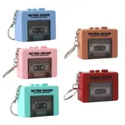 Miniature Cassettes Player Keychains with Recording Function and Music for Bags