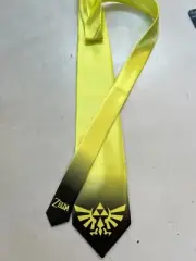 L@@K! Legend of Zelda - Triforce Gold Satin Neck Tie