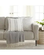 Home Collection Pack of 2 Yarn-Dyed Patterns Throw Pillows